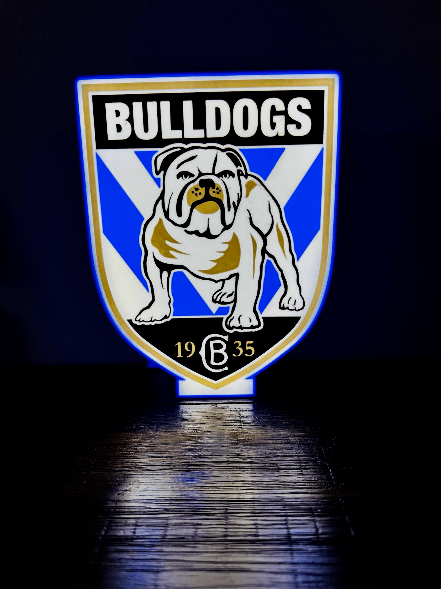 Bulldogs NRL Team Logo - Light Box / Night Light