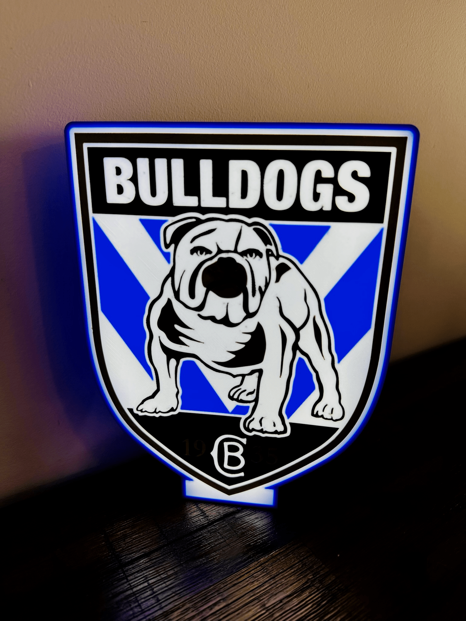 Bulldogs NRL Team Logo - Light Box / Night Light