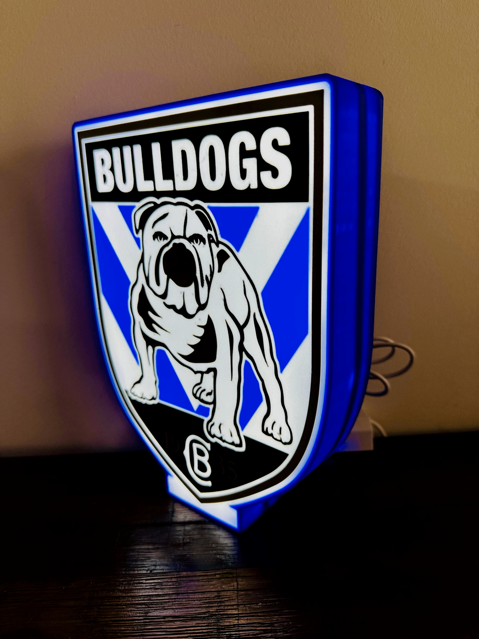 Bulldogs NRL Team Logo - Light Box / Night Light