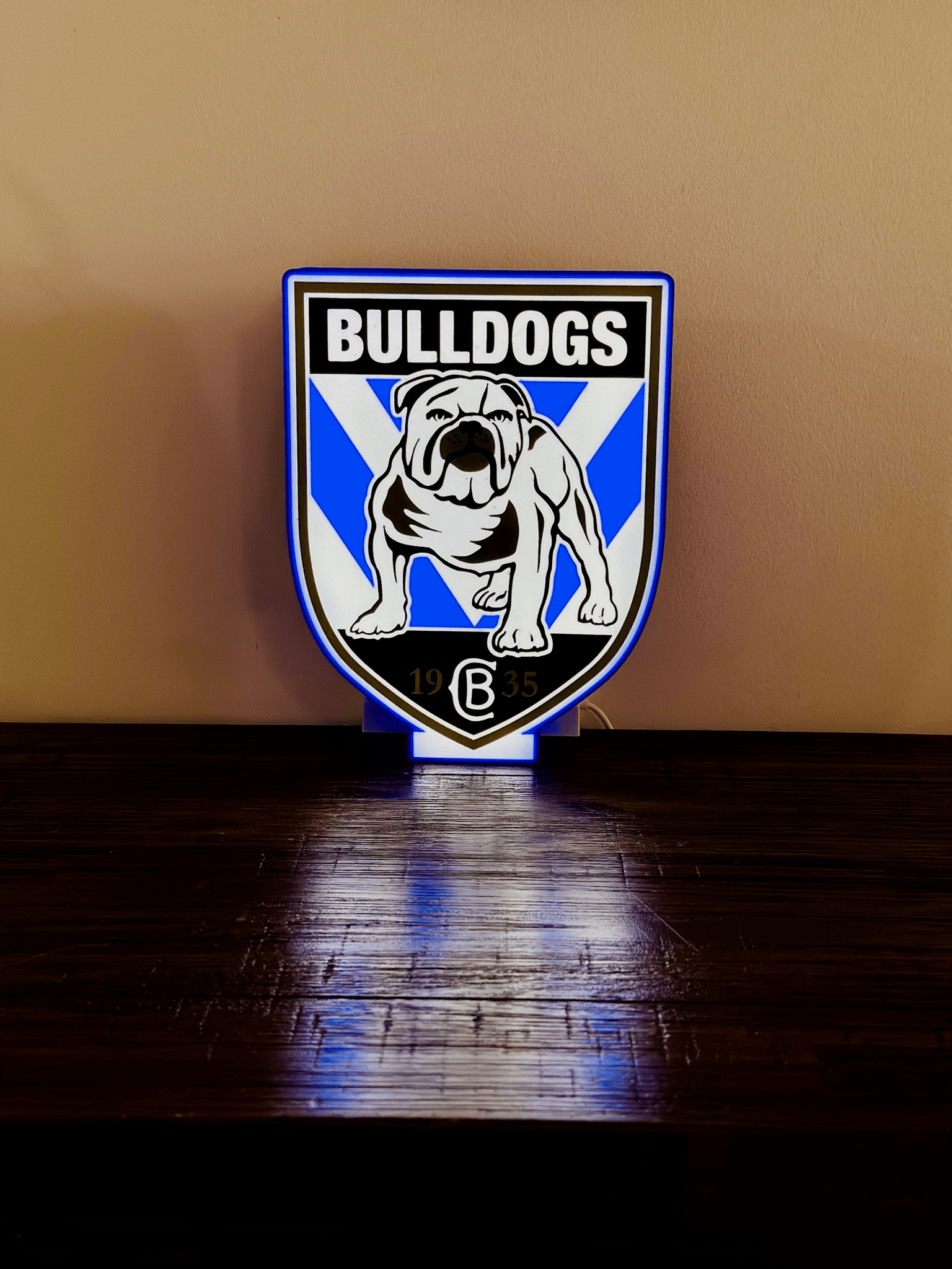 Bulldogs NRL Team Logo - Light Box / Night Light