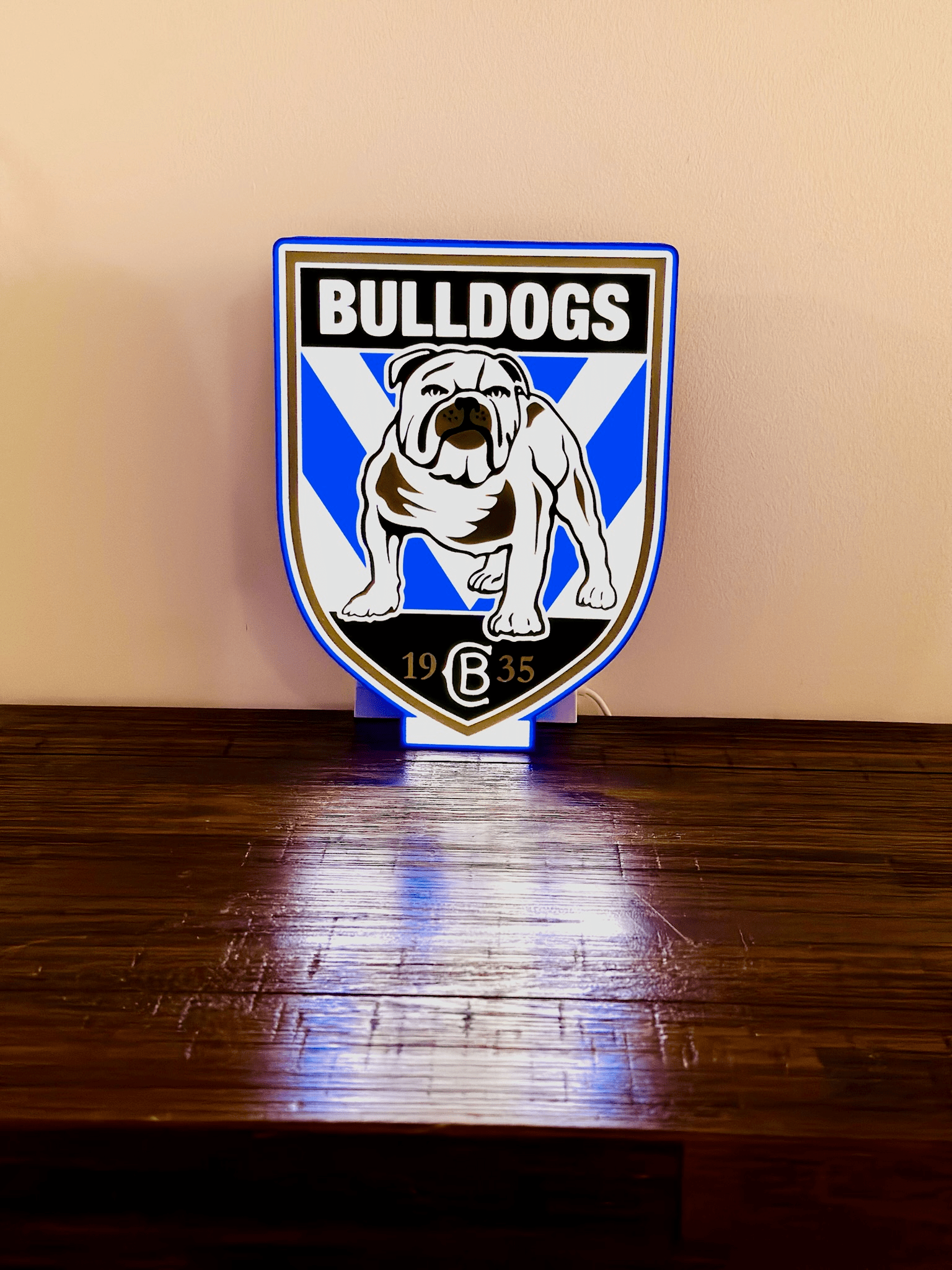 Bulldogs NRL Team Logo - Light Box / Night Light