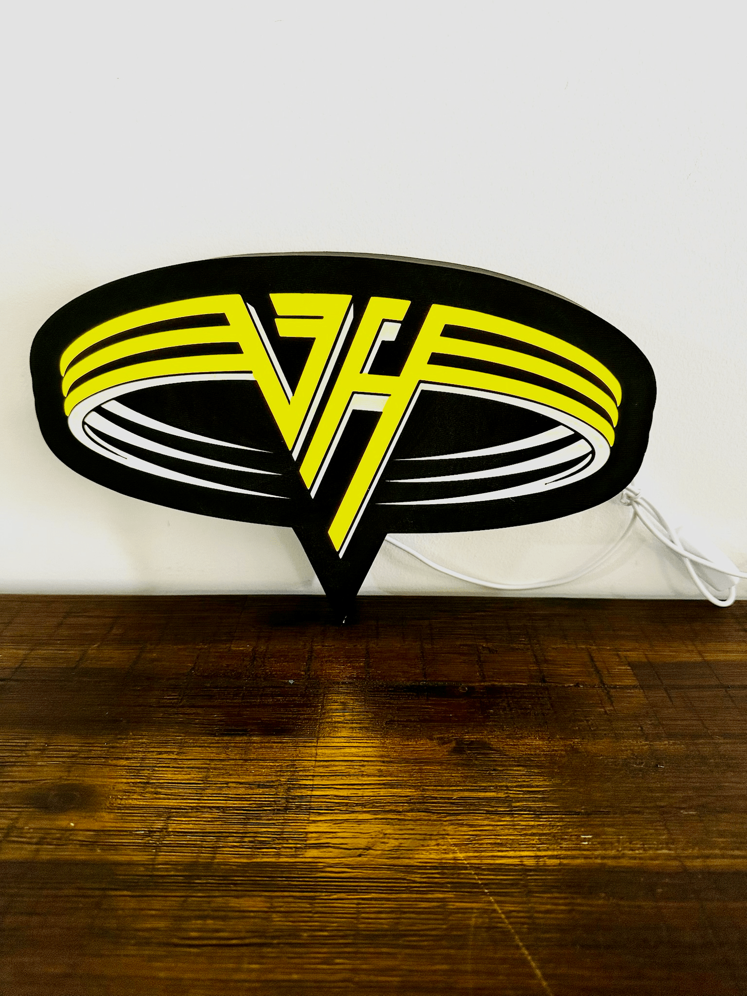 Van Halen - Rock Music Band - 1980's Logo - Night Light / Bright Light Up Wall Art