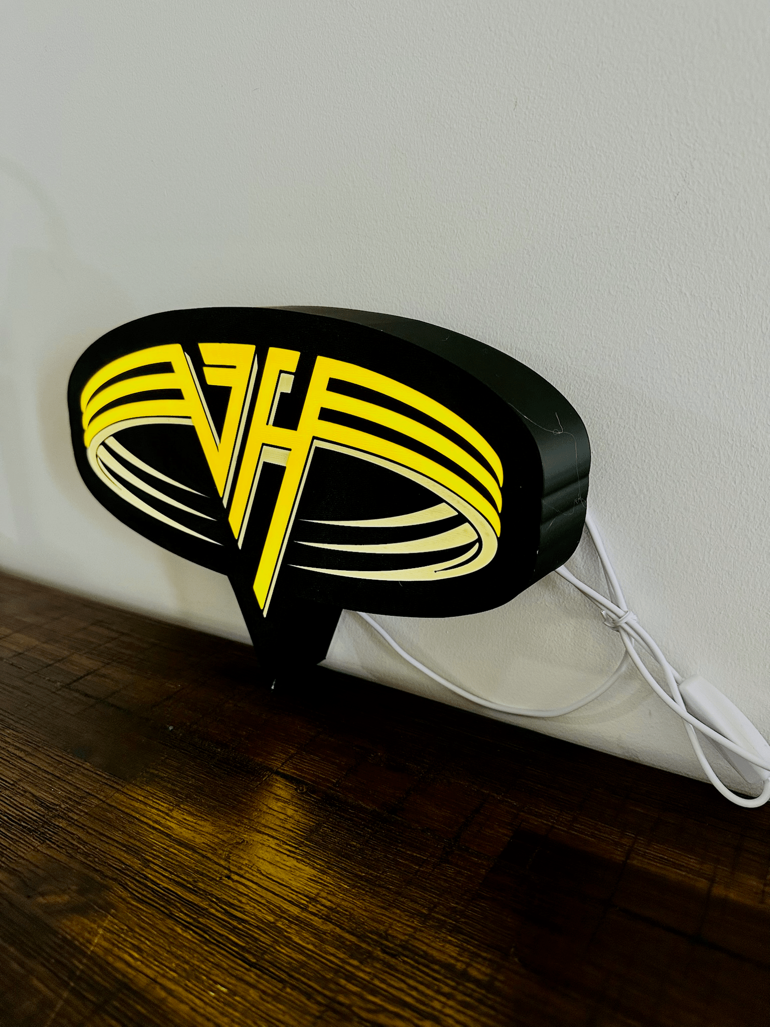 Van Halen - Rock Music Band - 1980's Logo - Night Light / Bright Light Up Wall Art