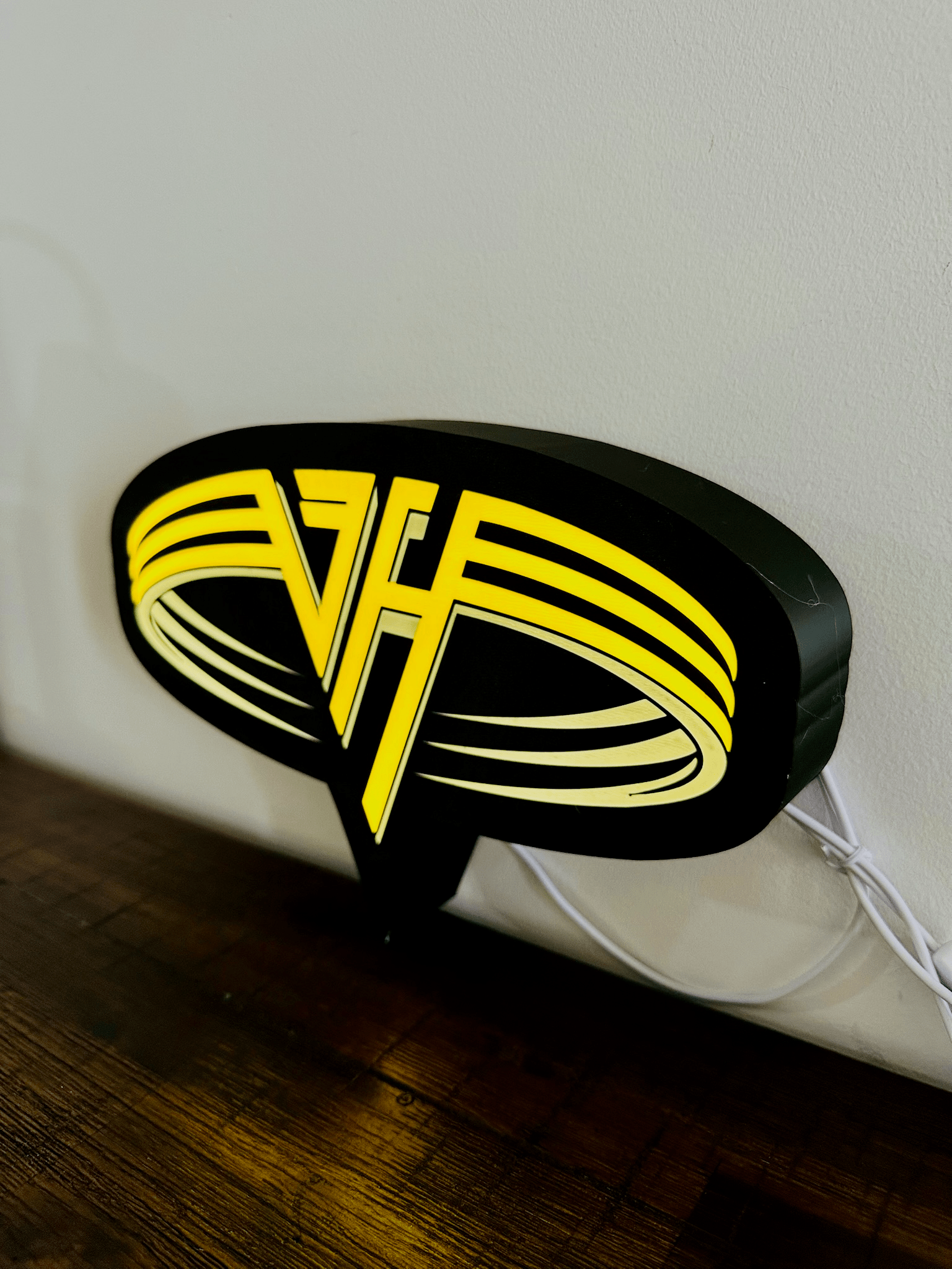 Van Halen - Rock Music Band - 1980's Logo - Night Light / Bright Light Up Wall Art