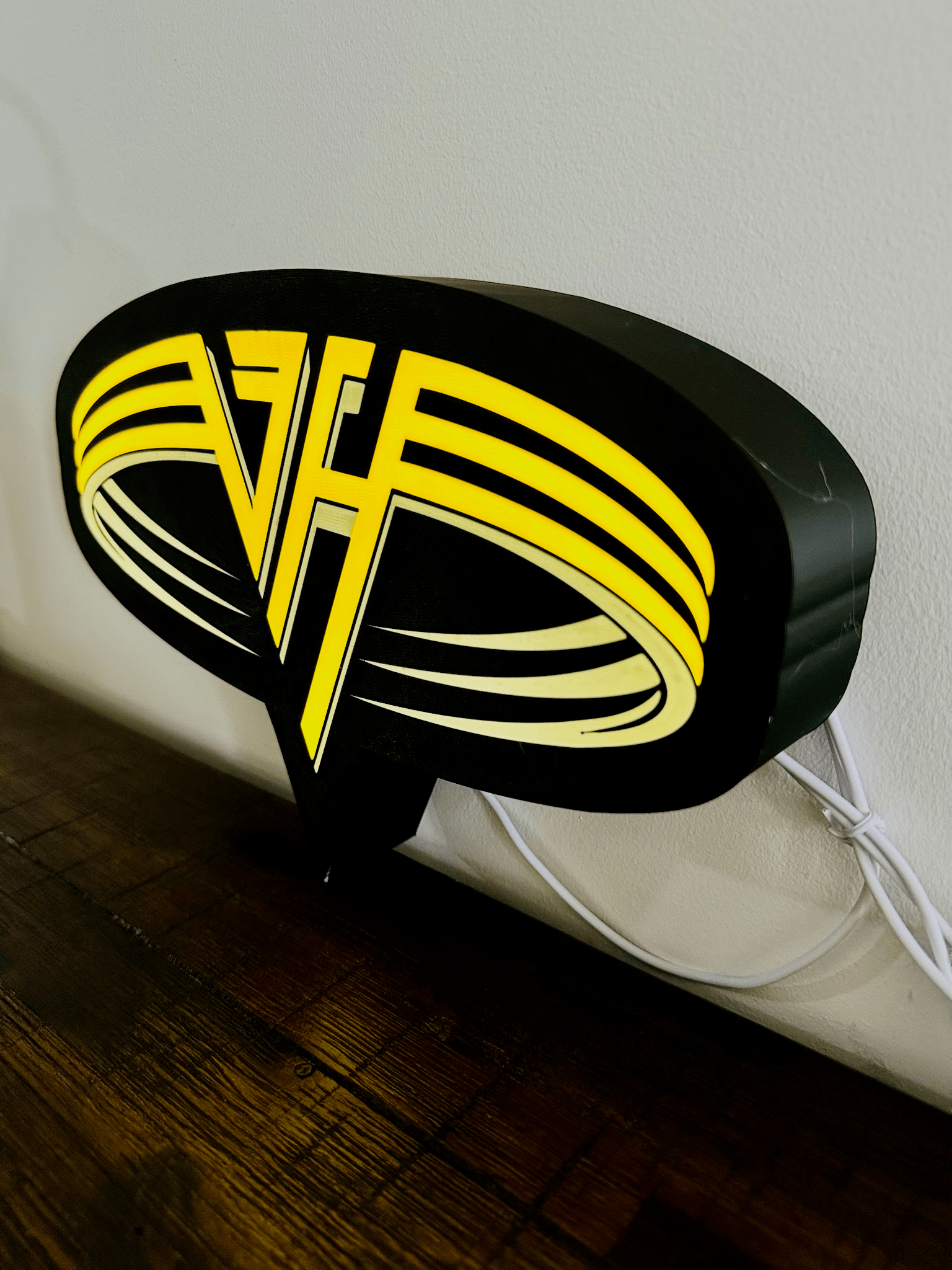 Van Halen - Rock Music Band - 1980's Logo - Night Light / Bright Light Up Wall Art