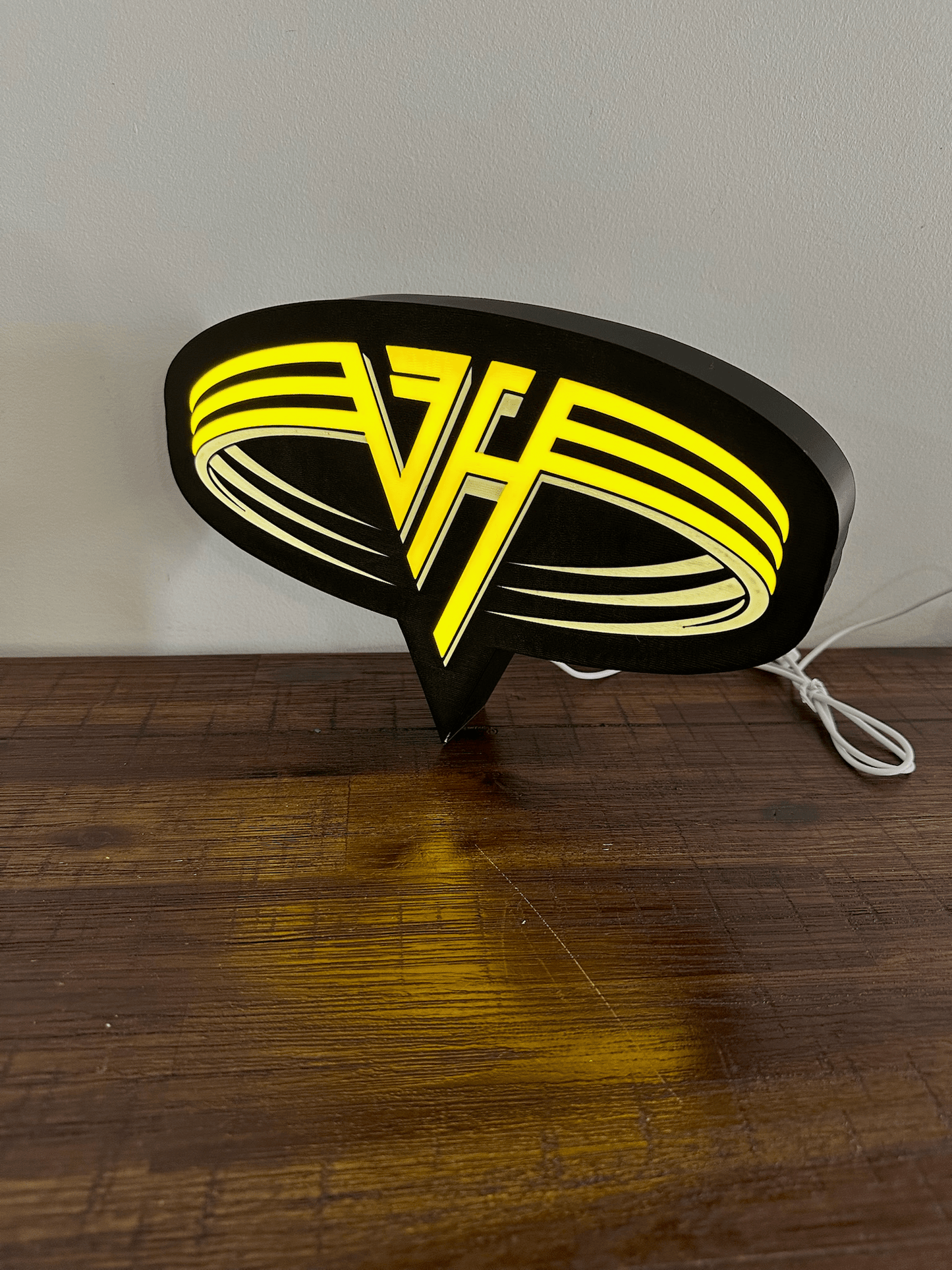 Van Halen - Rock Music Band - 1980's Logo - Night Light / Bright Light Up Wall Art