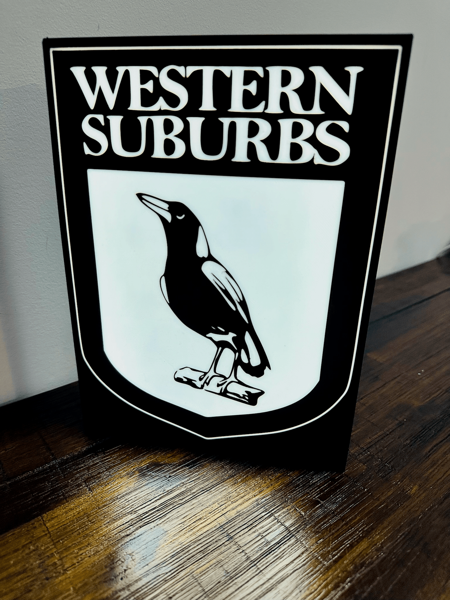 Western Suburbs Magpies - Team Logo - Light Box / Night Light