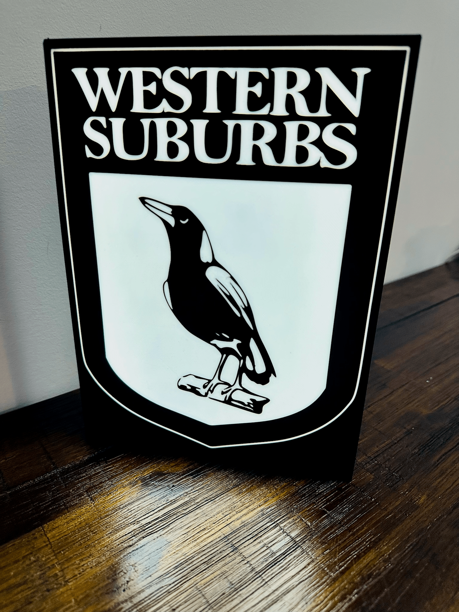 Western Suburbs Magpies - Team Logo - Light Box / Night Light