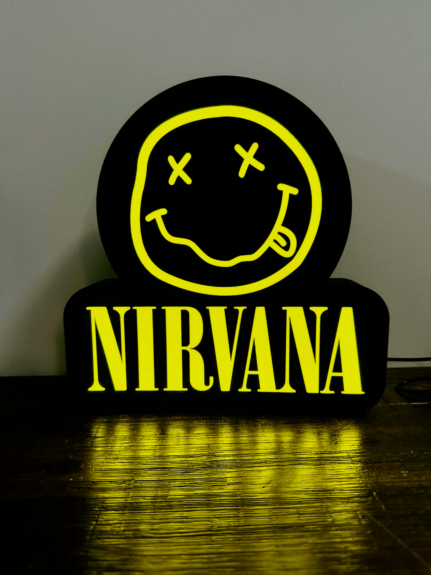 Nirvana - Brilliant Yellow - Light Up Sign / Night Light - USB Powered