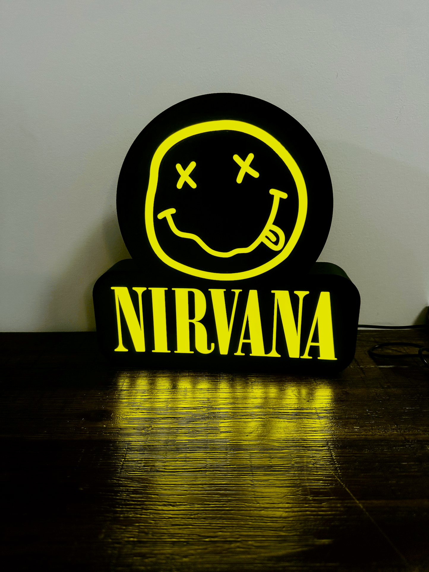 Nirvana - Brilliant Yellow - Light Up Sign / Night Light - USB Powered