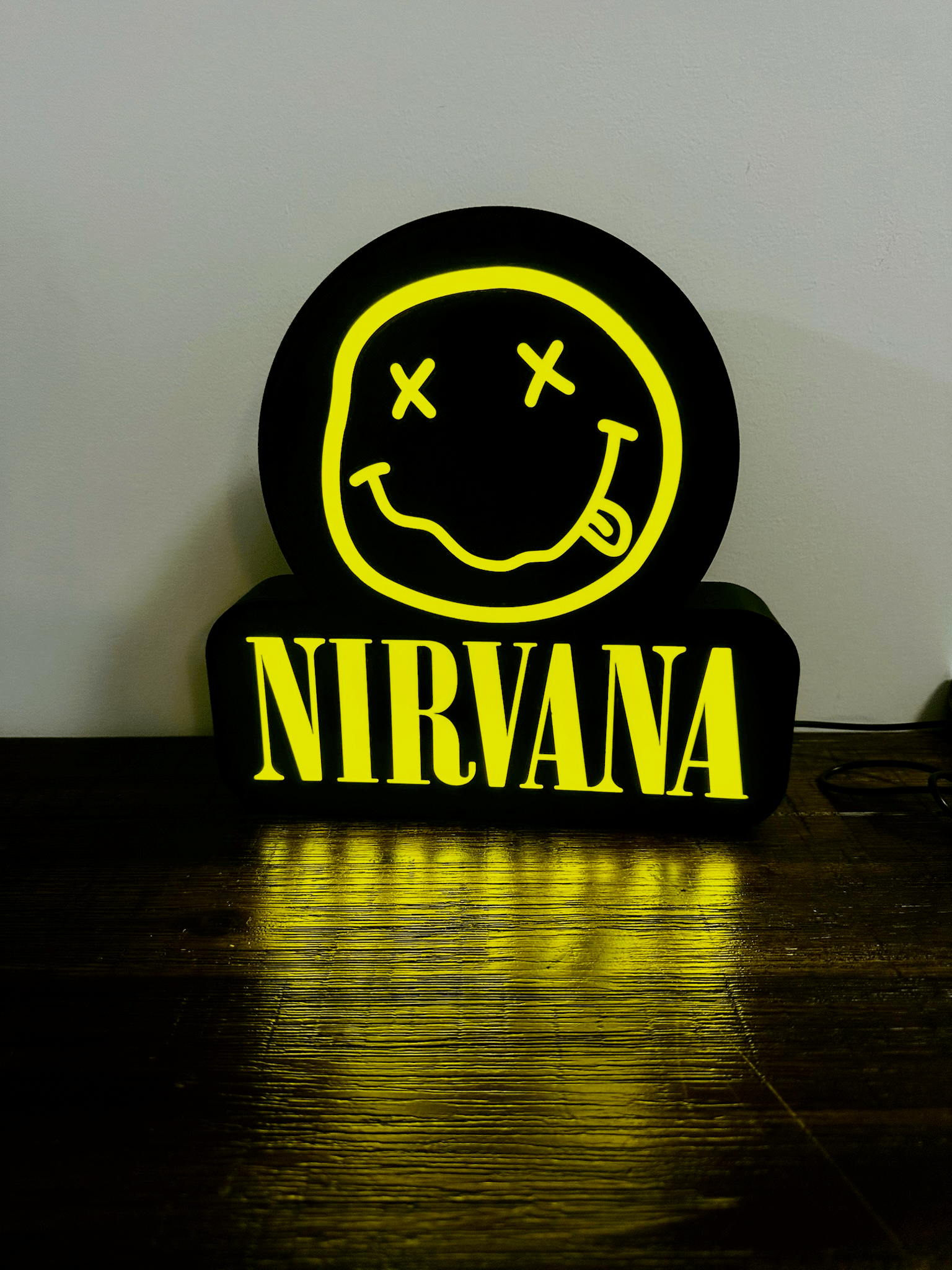 Nirvana - Brilliant Yellow - Light Up Sign / Night Light - USB Powered