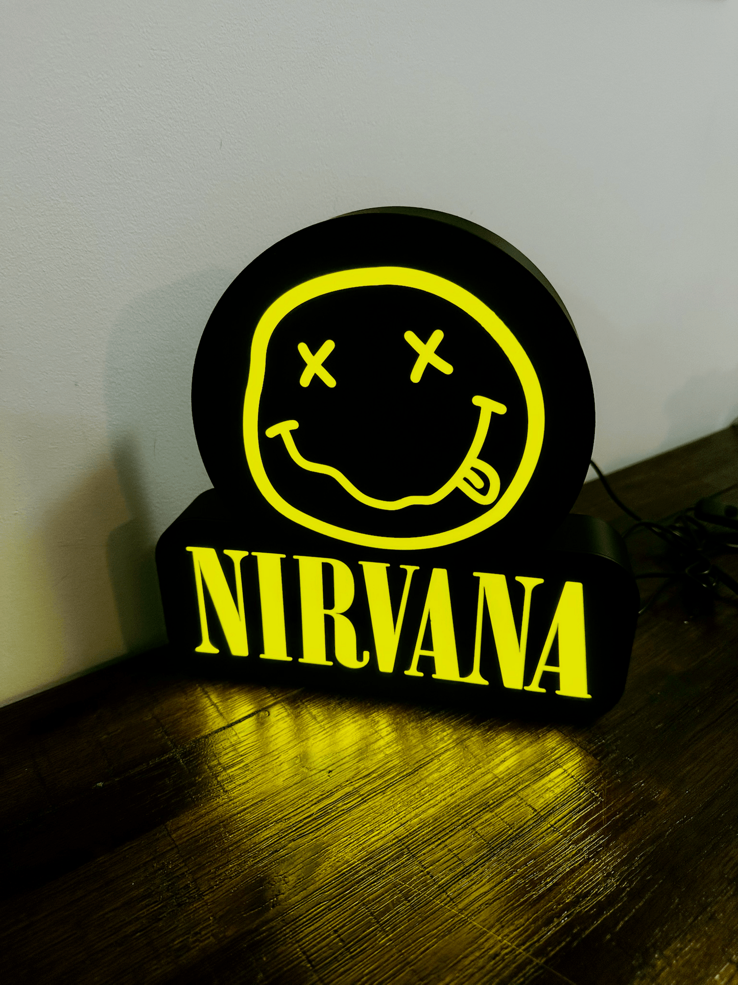 Nirvana - Brilliant Yellow - Light Up Sign / Night Light - USB Powered