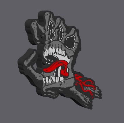 Santa Cruz - LED Light up logo - Screaming Hand - USB Powered