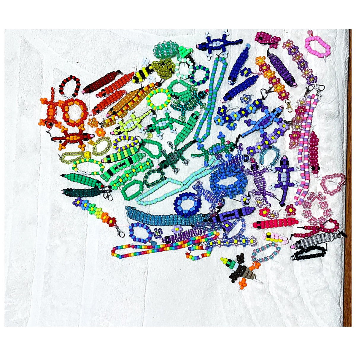 Handmade bead animals by Alexis