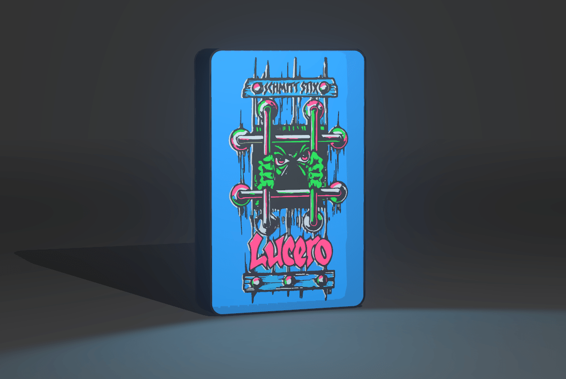 Schmitt Stix - Lucero - Skate Artwork - Light Up Artwork / Wall Art / Sign