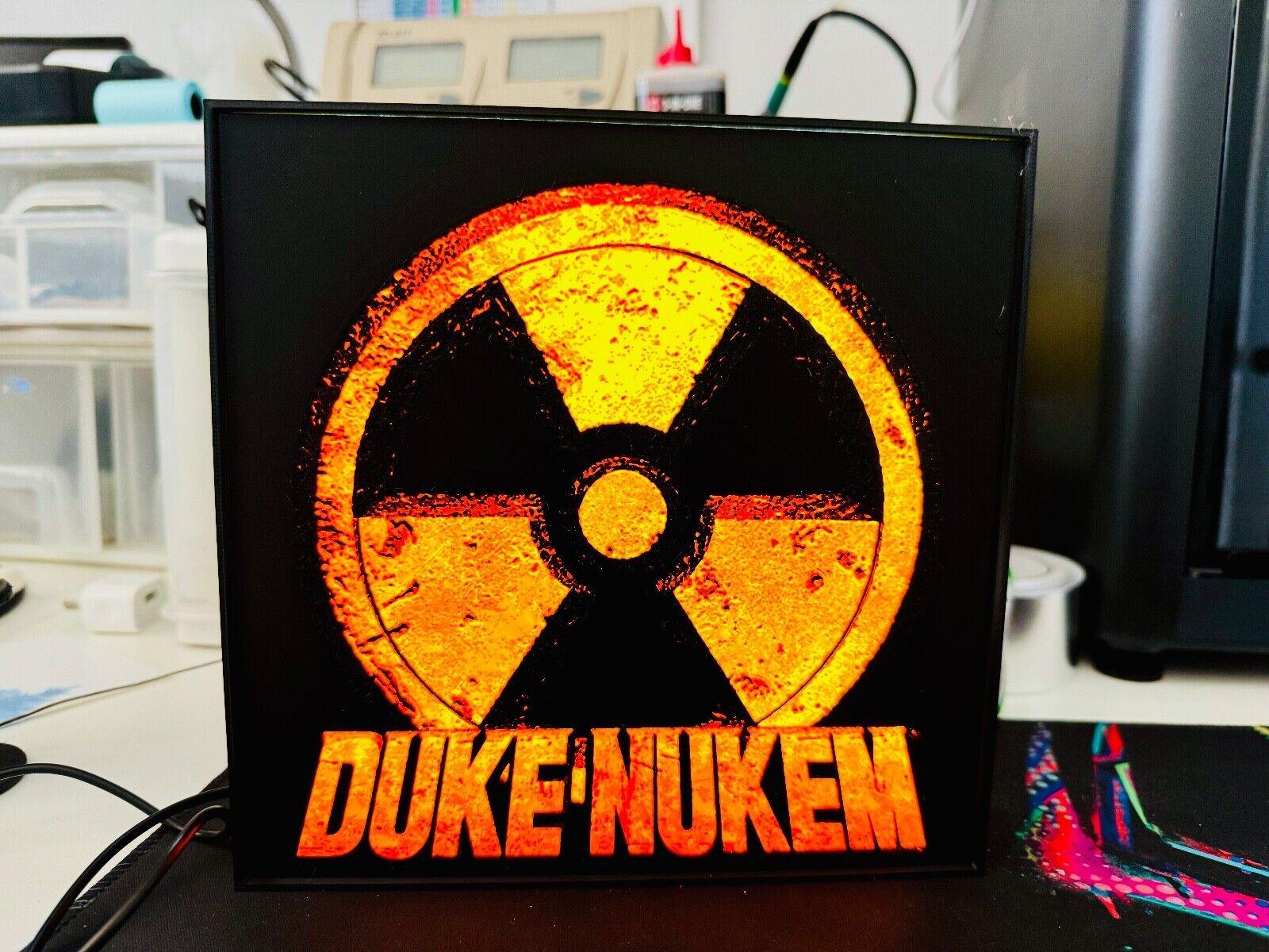 Duke Nukem 3D Light Up Logo / Sign - Great Depth Effect & detail - USB powered, LED Lit! - Michael's 3D World
