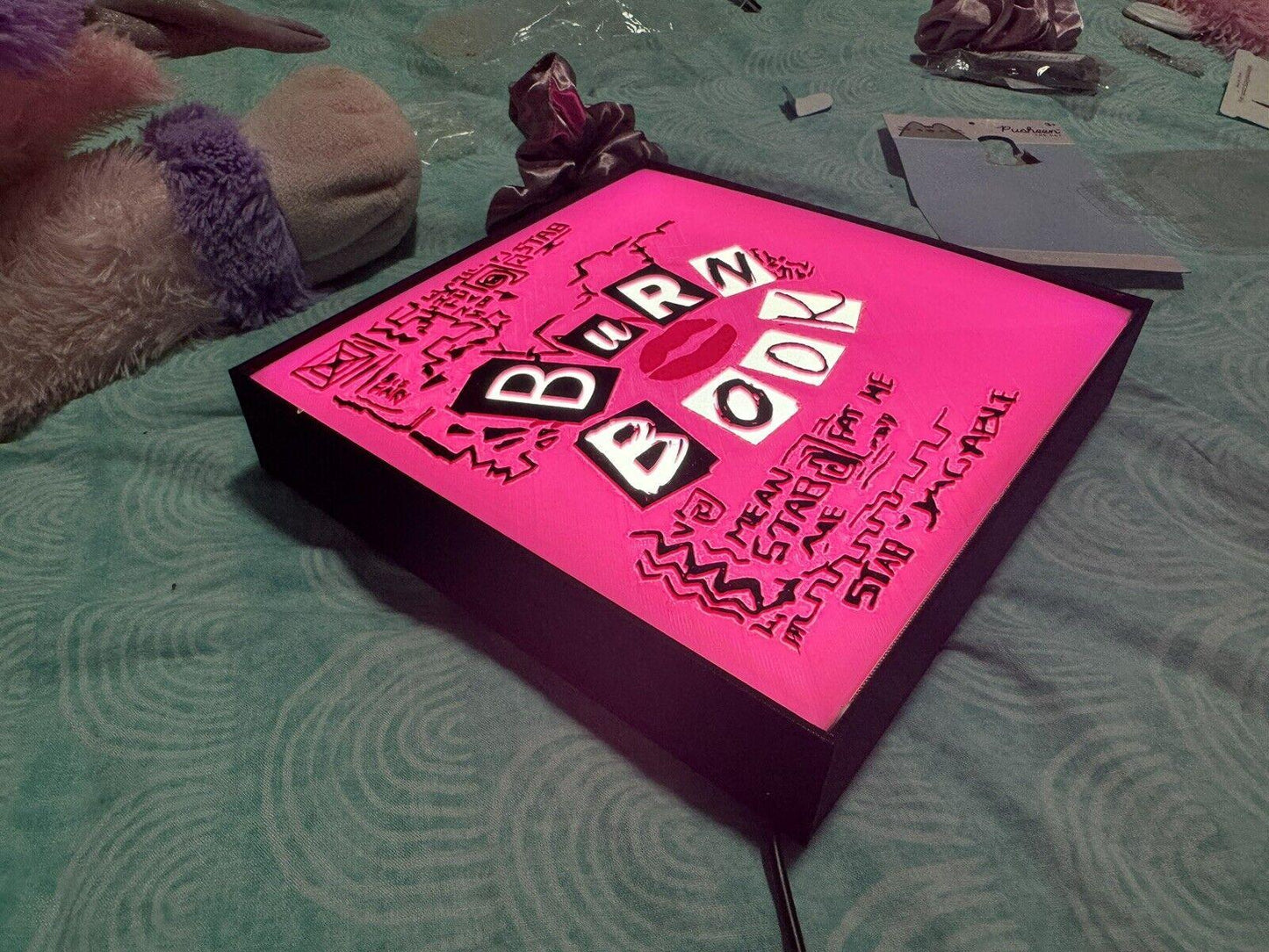 Unique Mean Girls themed “Burn Book” LED light up sign - Michael's 3D World