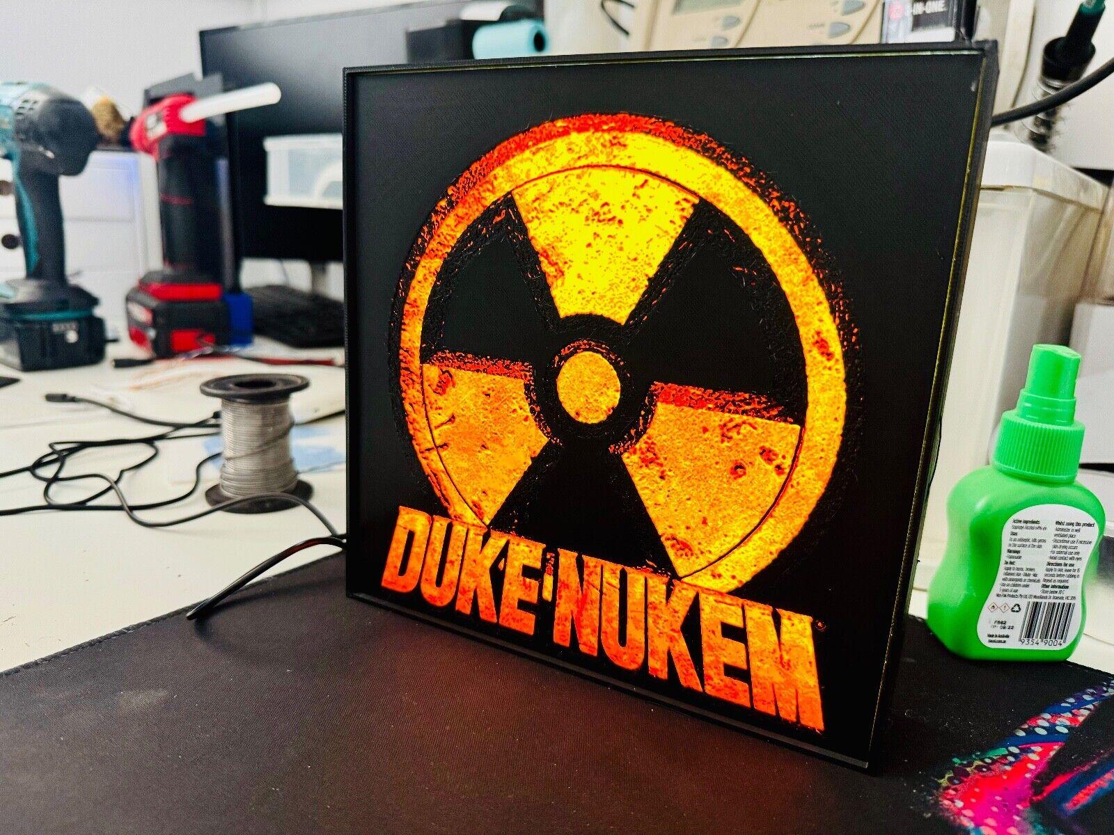 Duke Nukem 3D Light Up Logo / Sign - Great Depth Effect & detail - USB powered, LED Lit! - Michael's 3D World