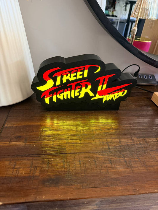 Street Fighter II Turbo LED Light Up Sign - USB Powered