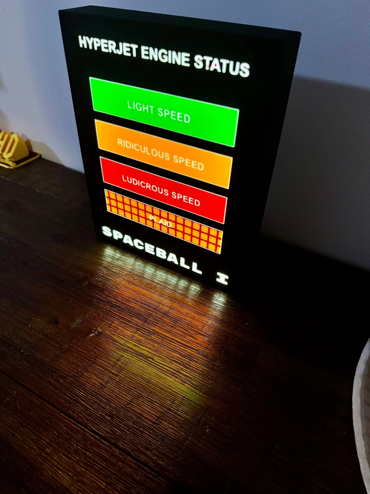 Movie Themed LED Light Up Signs / Wall Art / Illuminated Displays