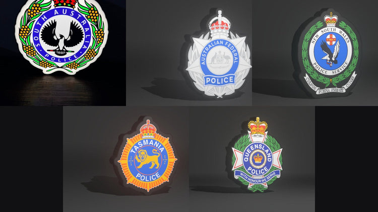 Police Force Logos collection - Australian police badge LED signs