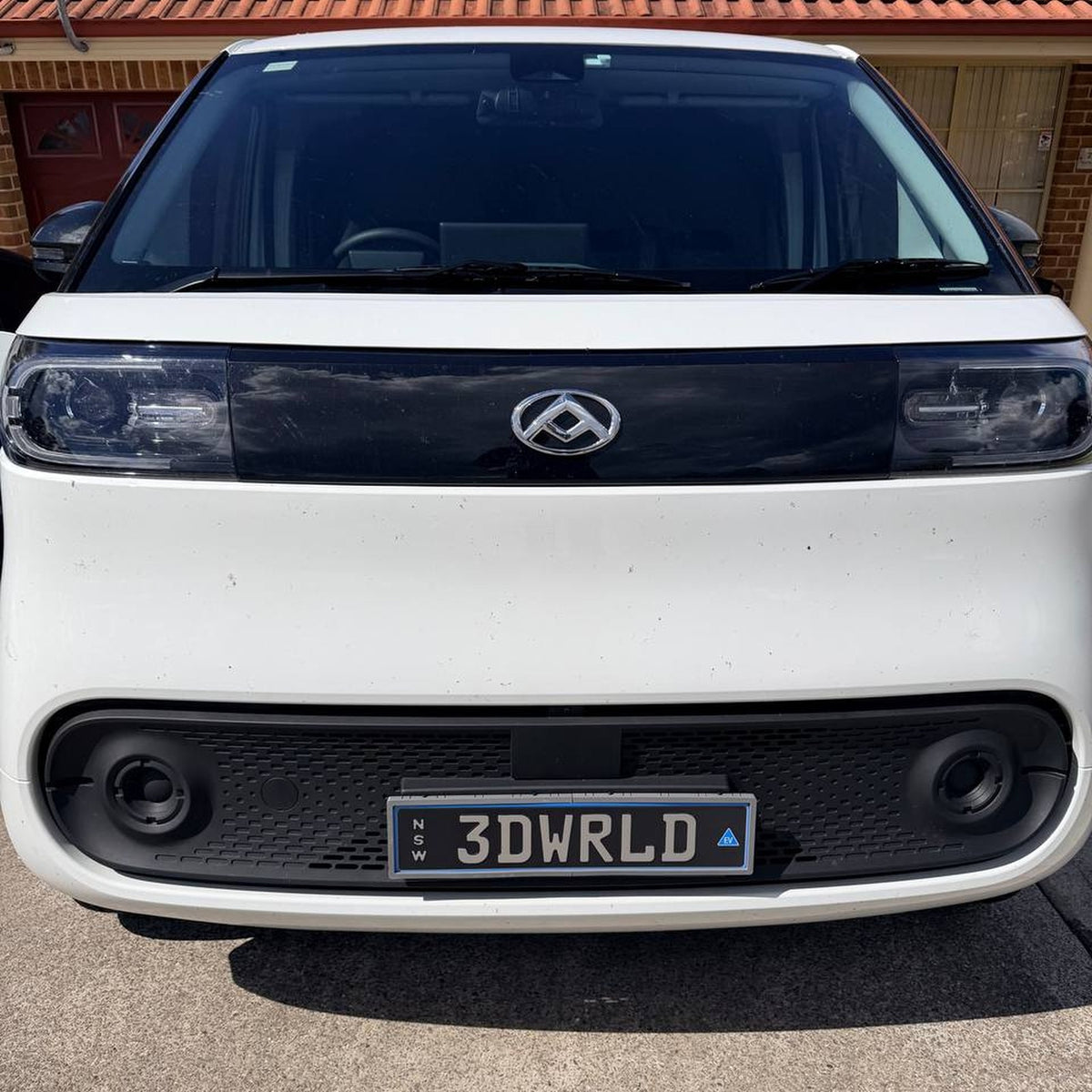 No-drill Euro plate holder installed on a car