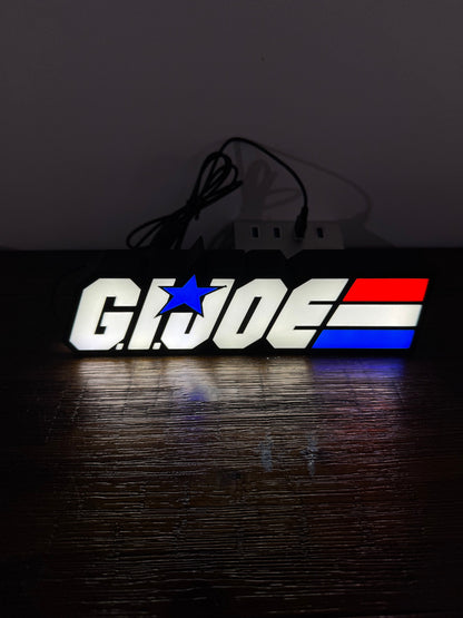 G.I. Joe Logo - Light Up Sign / Night Light - USB Powered