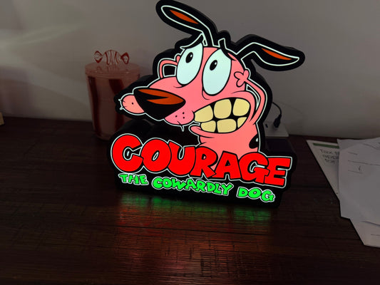Courage the Cowardly Dog LED Light Up Sign - USB Powered - Cartoon Network
