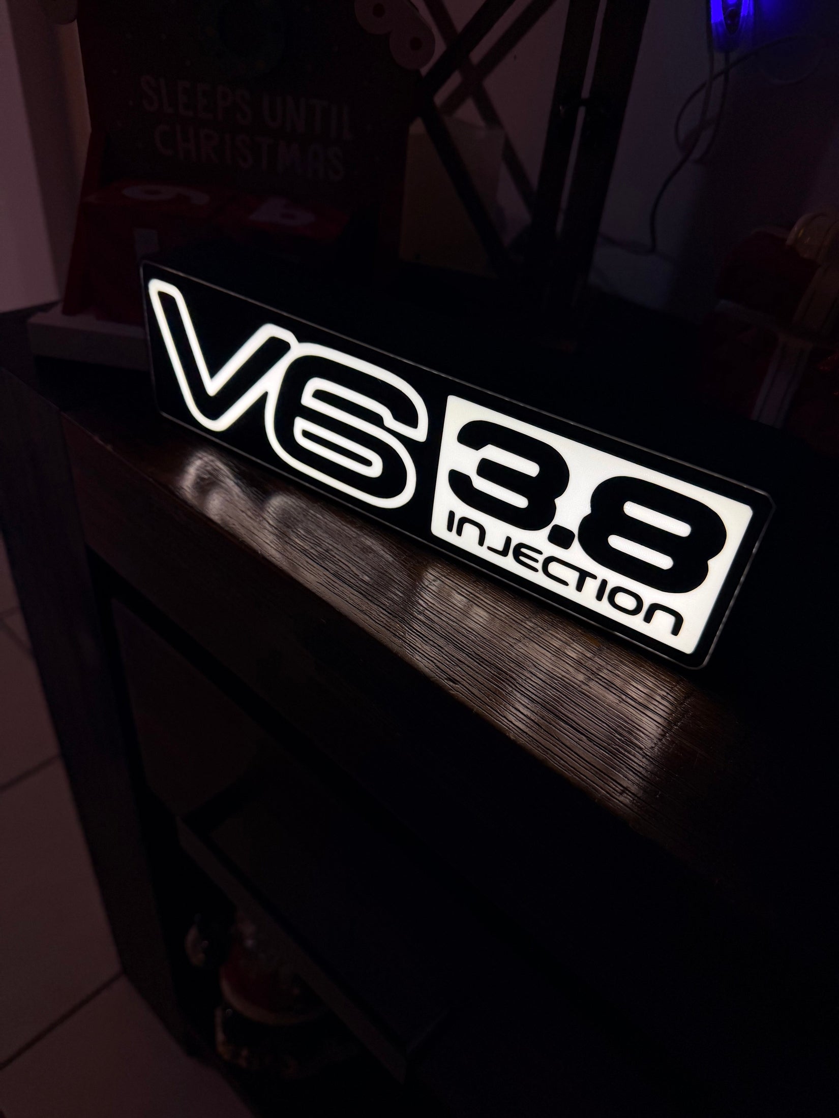 Holden VT VY V6 3.8 Injection Badge - LED Light up artwork / Illuminated Wall Art / LED Display