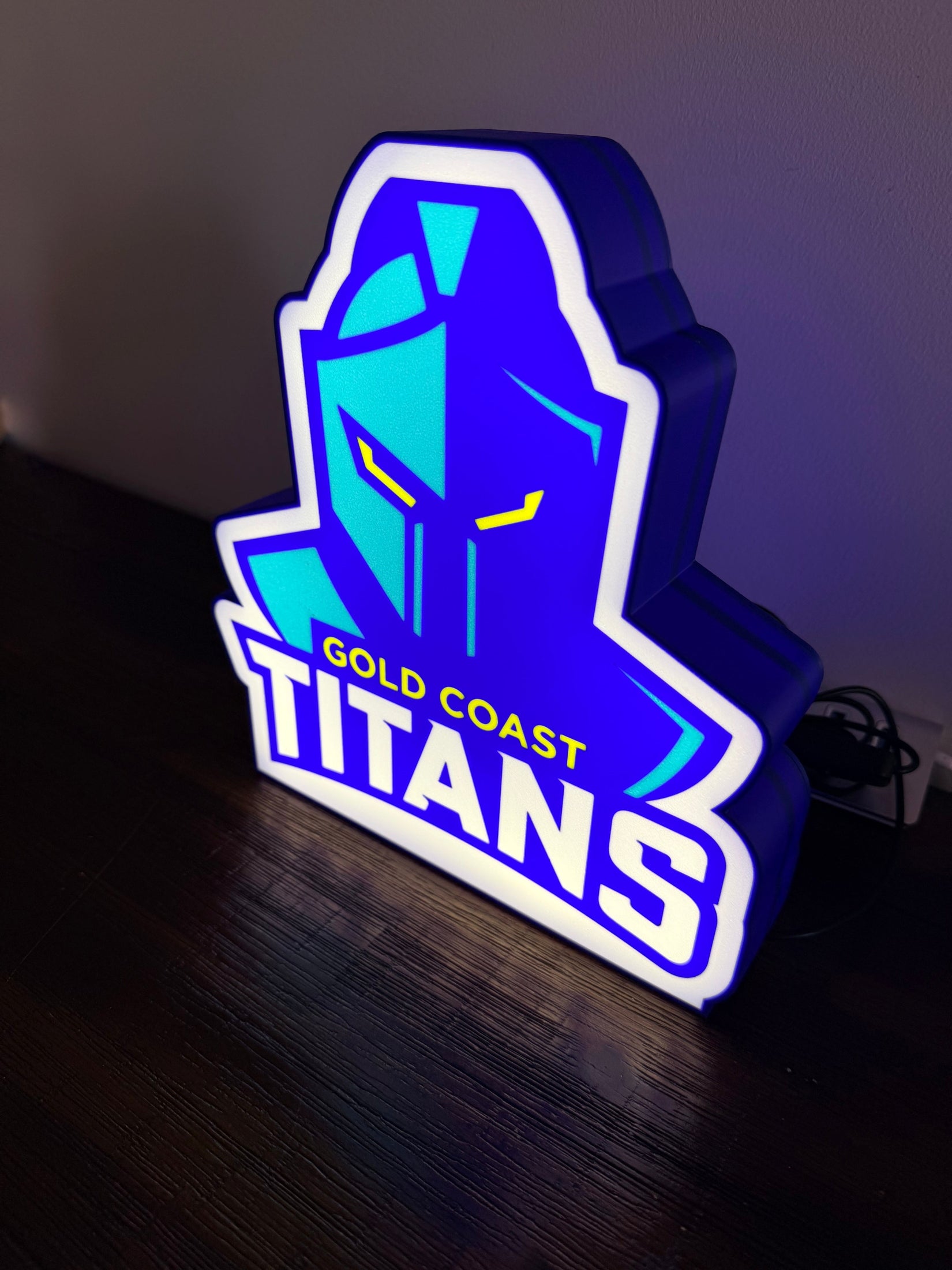 Gold Coast Titans - LED Light up sign - USB Powered