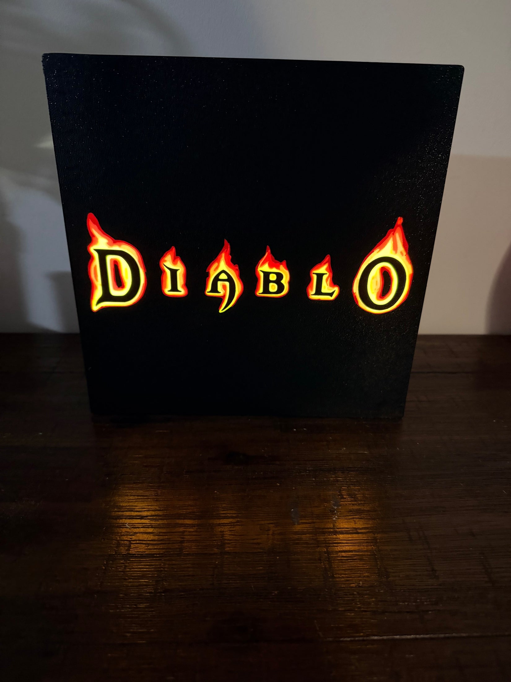 Diablo 1: Original Game Logo LED Light up sign / wall art