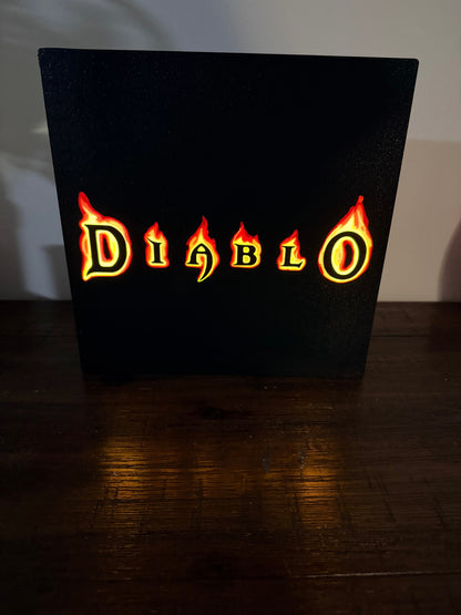 Diablo 1: Original Game Logo LED Light up sign / wall art