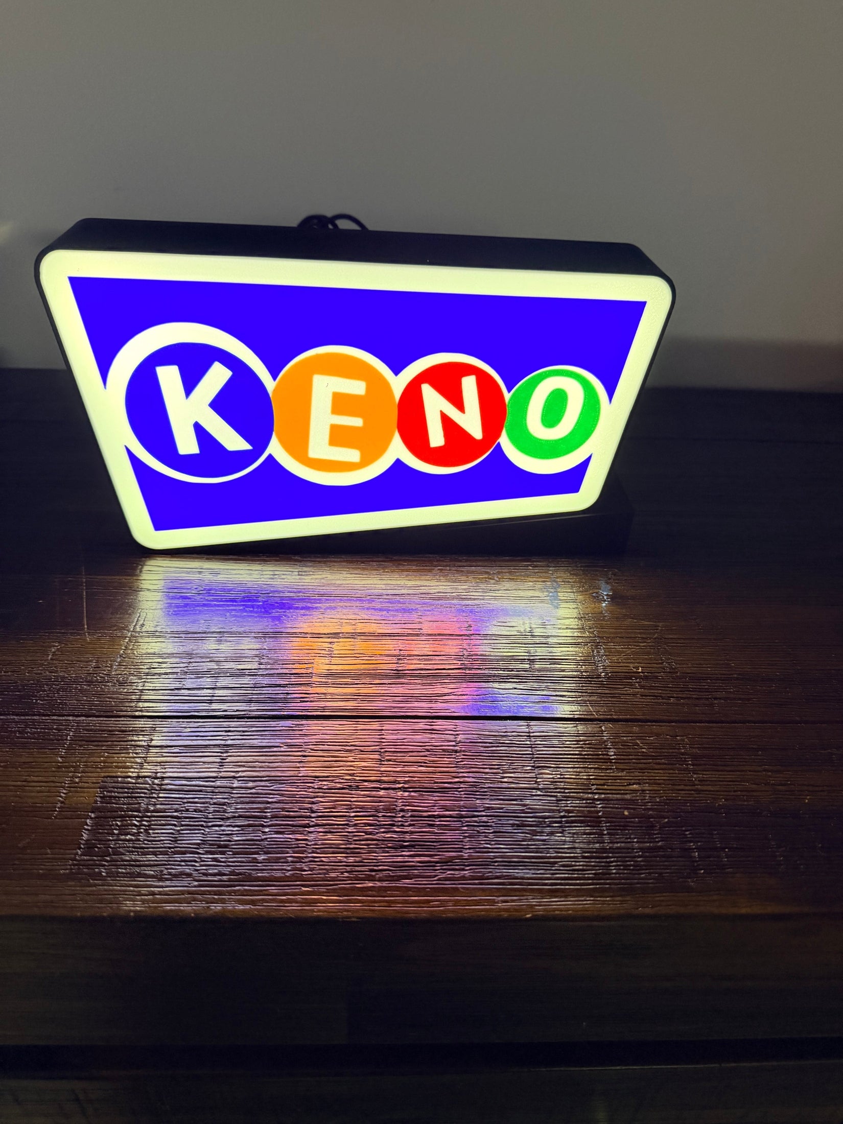 KENO Logo - LED Light up Wall Sign / Wall Art