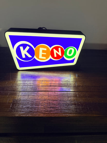 KENO Logo - LED Light up Wall Sign / Wall Art
