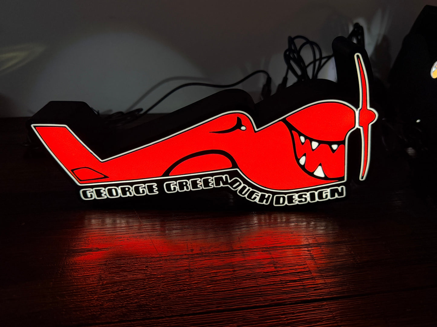 George Greenough Designs - Surfboard Designer Logo - LED Light up logo / Sign