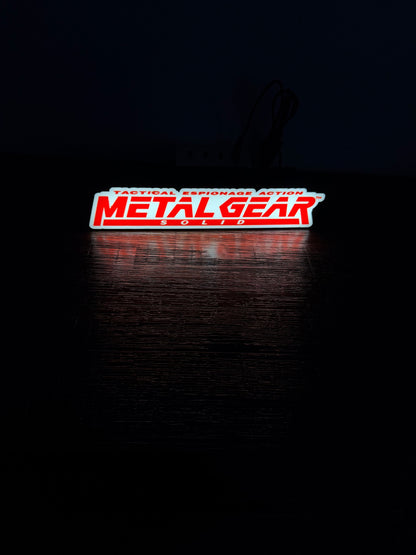 Metal Gear Solid - LED Light up artwork / Wall Art / Sign