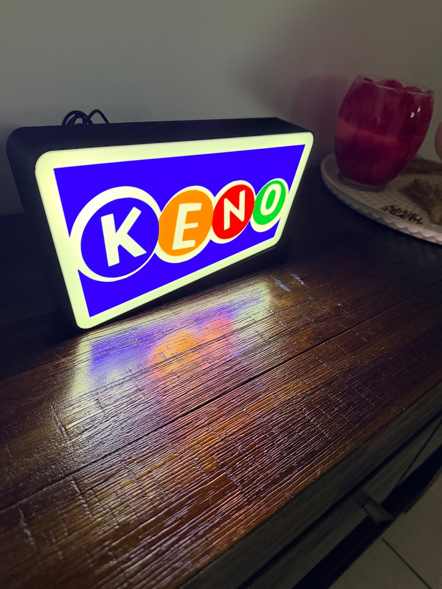 KENO Logo - LED Light up Wall Sign / Wall Art