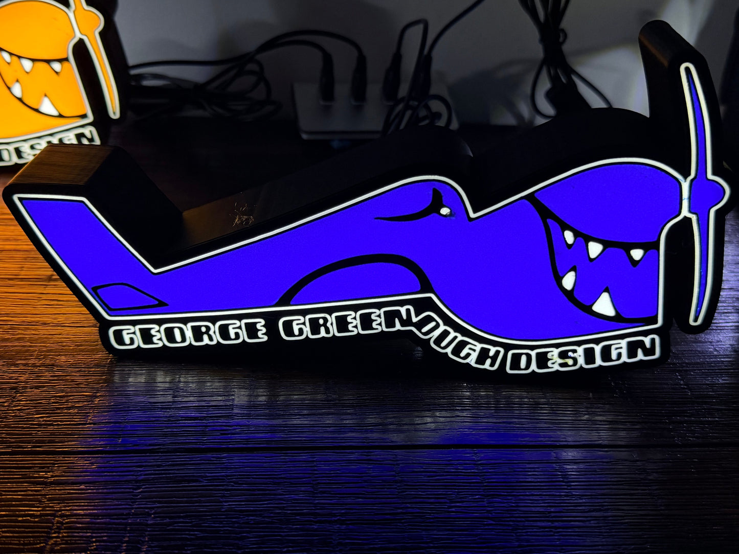 George Greenough Designs - Surfboard Designer Logo - LED Light up logo / Sign
