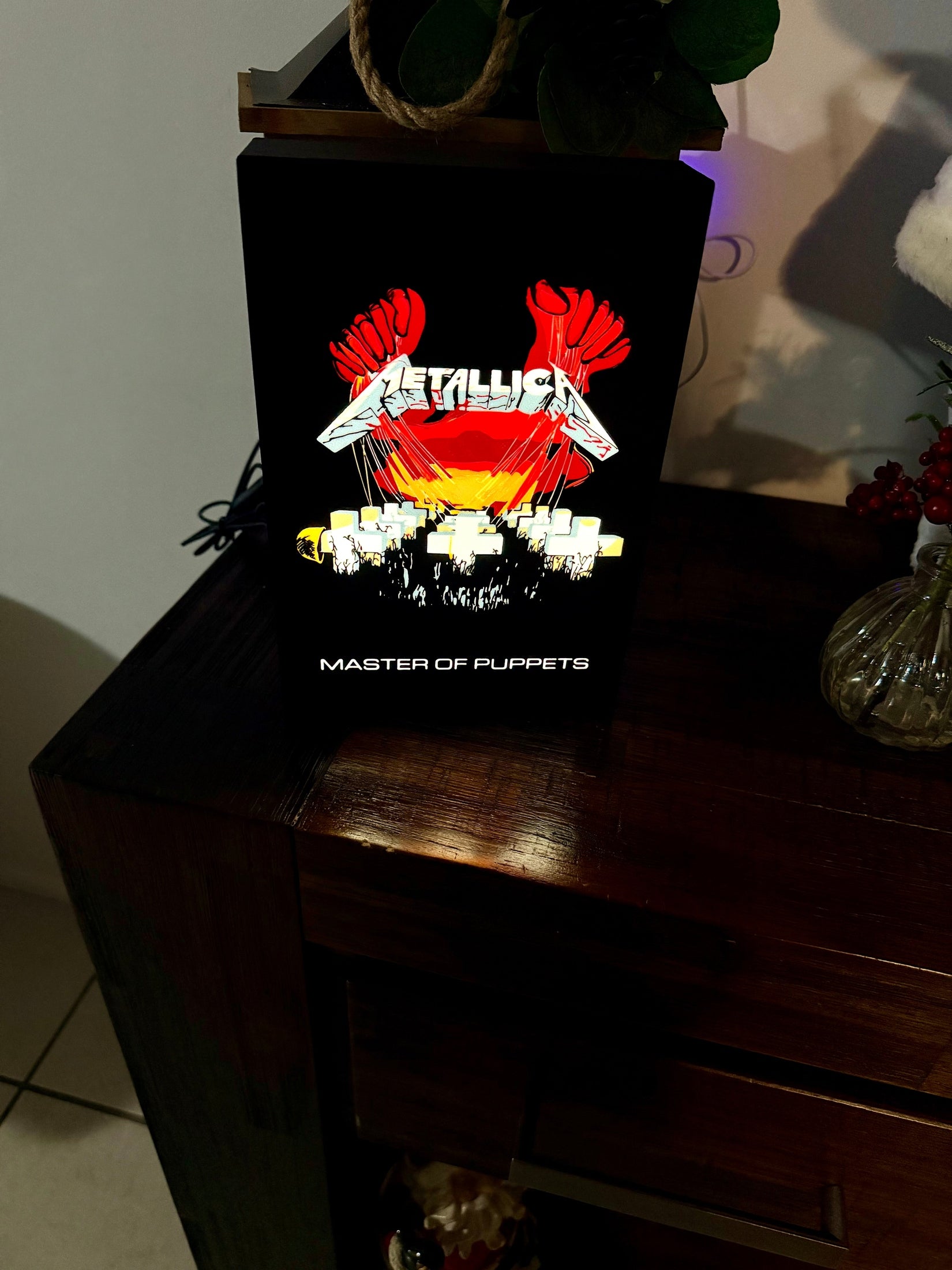Metallica - Master Of Puppets - LED Light Up Wall Art
