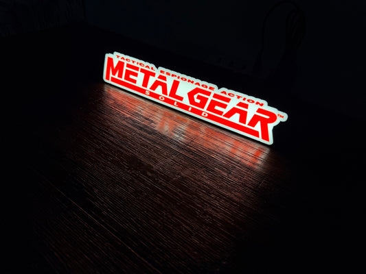 Metal Gear Solid - LED Light up artwork / Wall Art / Sign
