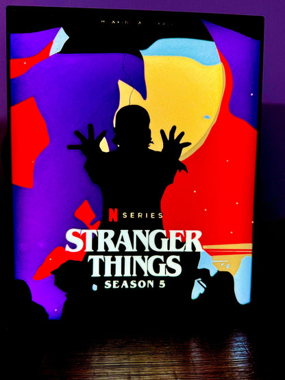 Stranger Things: Season 5 - Eleven - Fan Art LED Illuminated Wall Sign - USB Powered Display