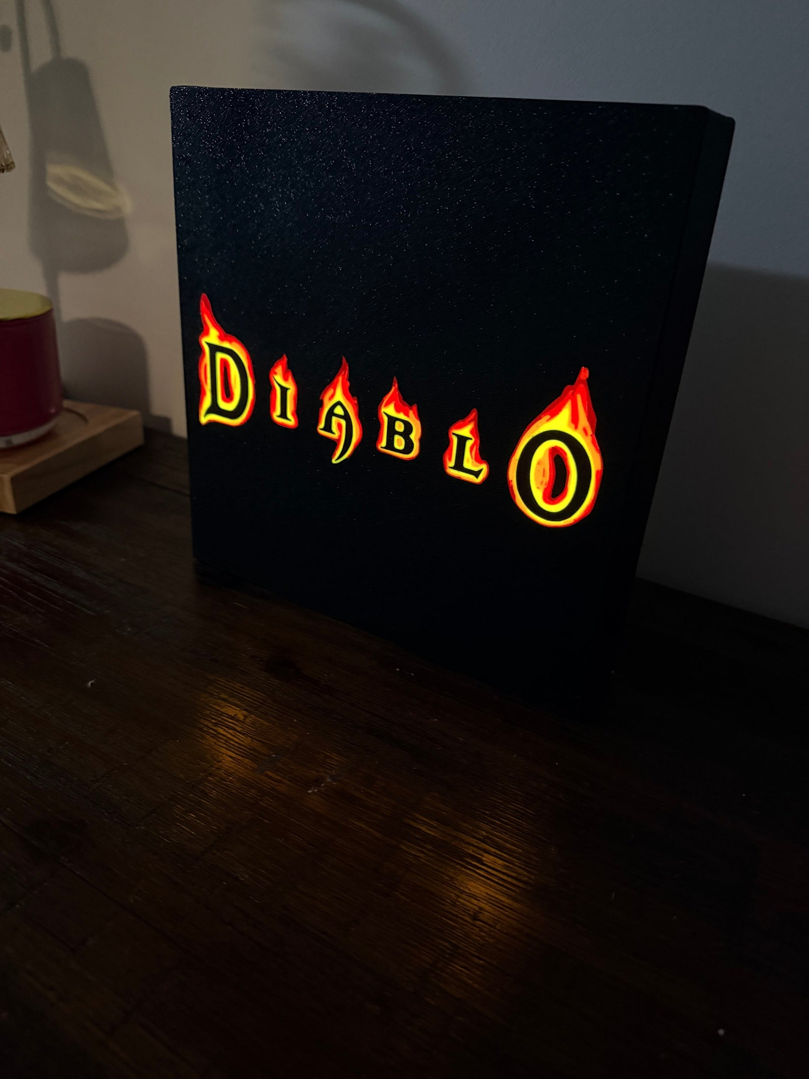 Diablo 1: Original Game Logo LED Light up sign / wall art