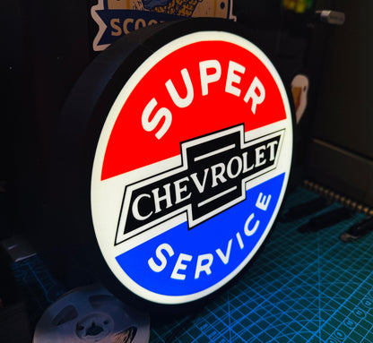 Chevrolet Super Service Logo - Light up sign - USB Powered - Michael's 3D World