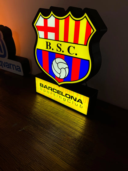 Barcelona Sporting Club Logo - Football Team LED Light Up Logo/Sign