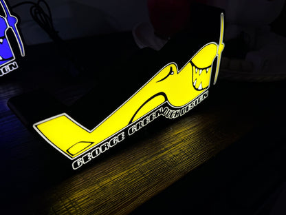 George Greenough Designs - Surfboard Designer Logo - LED Light up logo / Sign