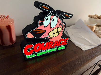 Courage the Cowardly Dog LED Light Up Sign - USB Powered - Cartoon Network