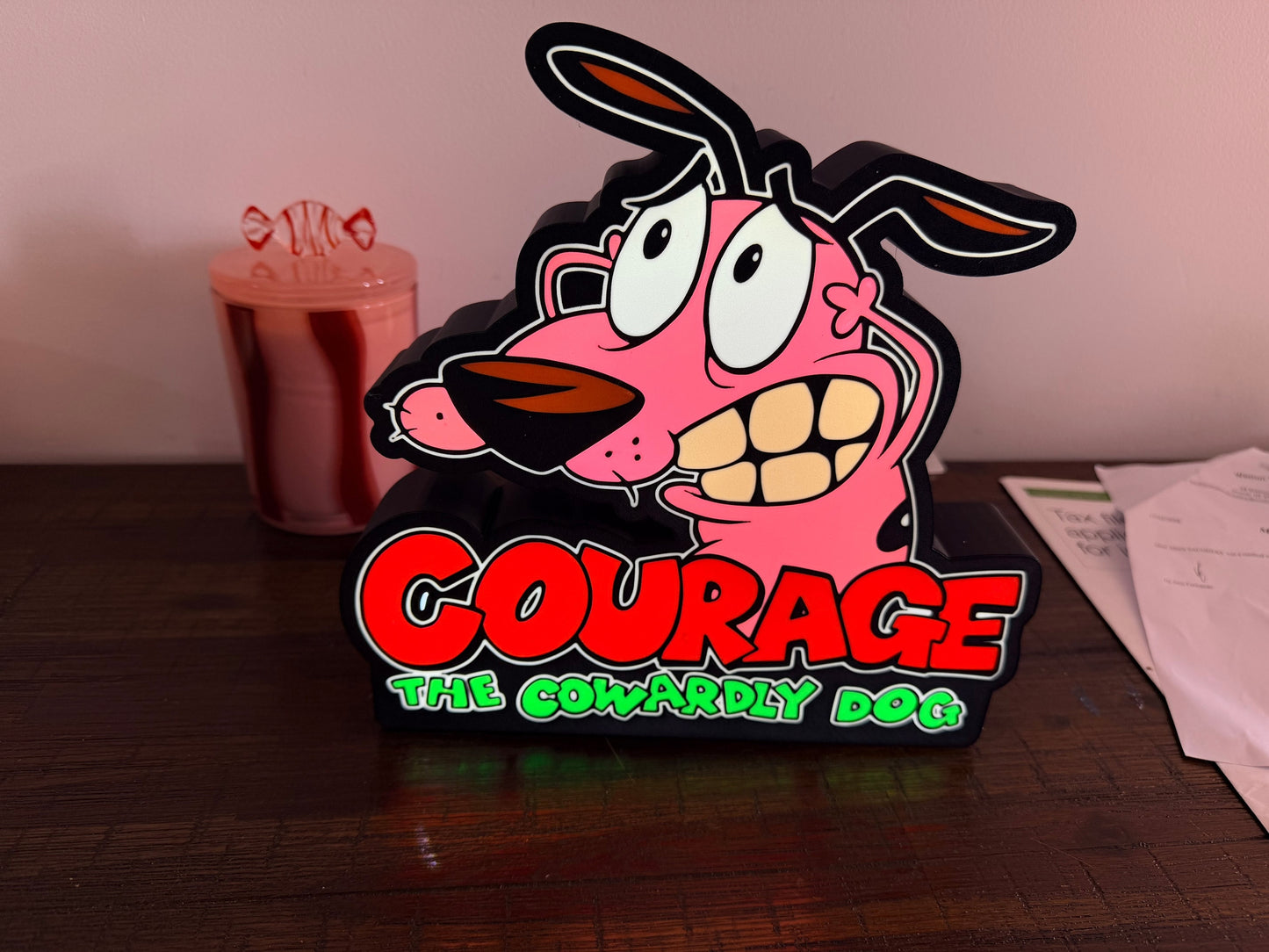 Courage the Cowardly Dog LED Light Up Sign - USB Powered - Cartoon Network