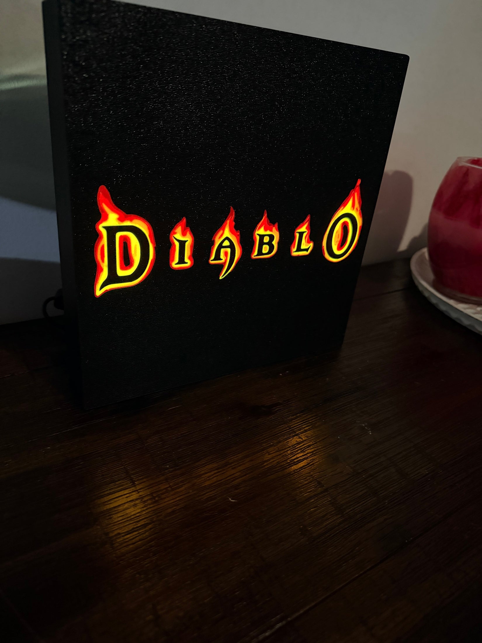 Diablo 1: Original Game Logo LED Light up sign / wall art