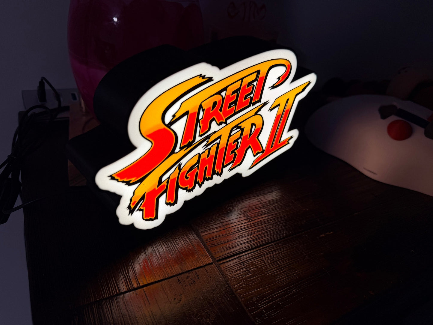 Street Fighter 2 - LED Light Up Sign - USB Powered