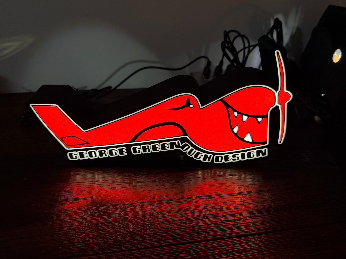George Greenough Designs - Surfboard Designer Logo - LED Light up logo / Sign
